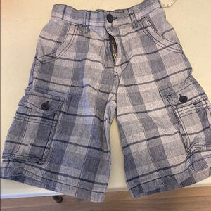 Kids Plaid Cargo Shorts